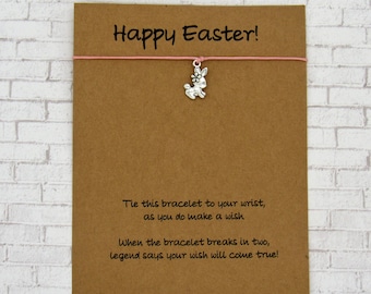 Frohe Ostern Wunsch Armband, Osterkorb Geschenk, Osterhase, Ostern, Ostergeschenk für Teen, Ostereiersuche Preis, Ostergeschenk für Freund