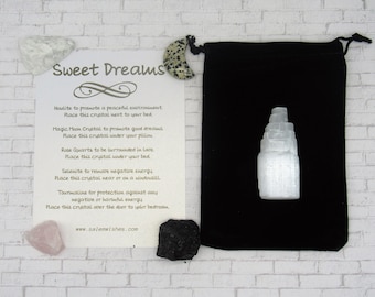 Sweet Dreams Crystal, Sleep Crystal Set, Crystals for Bedroom, Stones for Sleep, Tranquil Bedroom, Travel Crystals, Goodnight Sleep Set