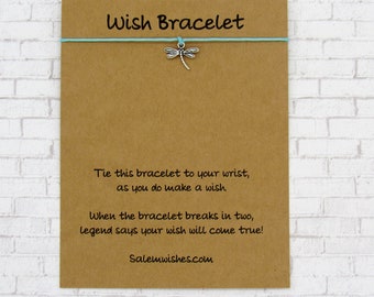 Dragonfly Gift, Dragonfly Wish Bracelet, Dragonfly Bracelet, Dragonfly Jewelry, Dragonfly Card, Thinking Of You, Dragonflies, Garden Gift