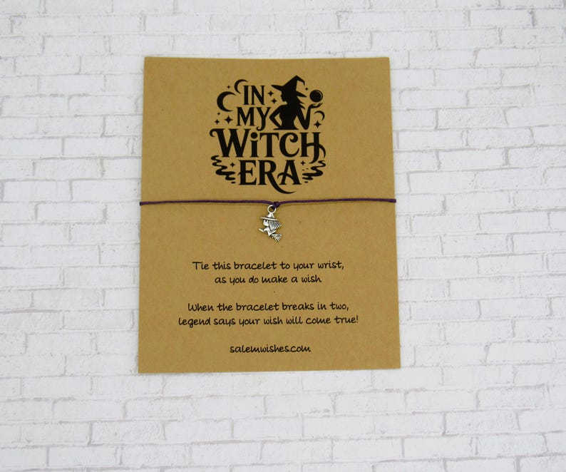 Witchy, Witch Era, Witch Wish Bracelet, Halloween Bracelet, Wicked, Halloween Gift, Witches Gift, Witch Jewelry, Funny Witch Gift image 1
