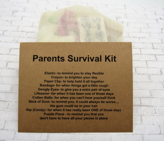 Kit de survie des jeunes parents  Kit de survie, Kit de survie