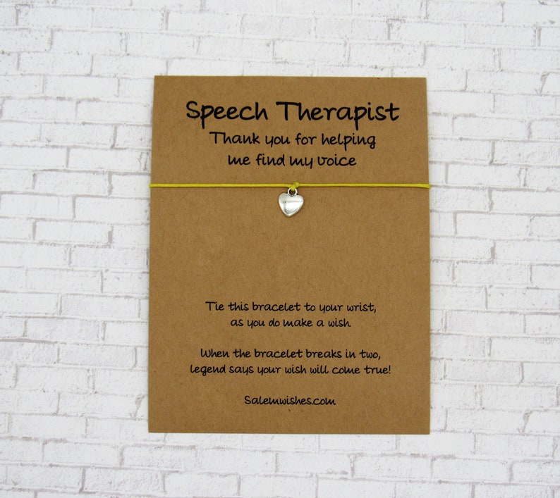 Speech Therapist Gift Speech Therapist Wish Bracelet Speech Etsy