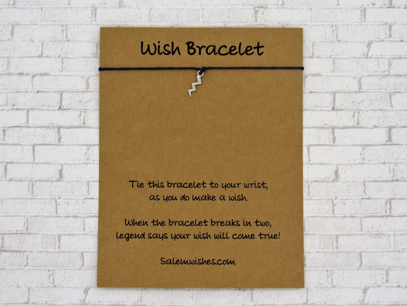 Lightning Gift Lightning Wish Bracelet Lightning Bolt Gift Etsy