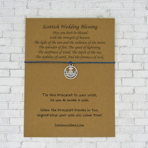 Scottish Wedding Blessing, Scotland Wish Bracelet, Scottish Wedding Gift, Bridal Shower Gift, Wedding Toast, Scotland Wedding, Wedding Card