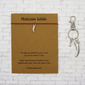 Italian Gift Set, Italian Horn Gifts, Italian Wish Bracelet, Cornicello Gift, Italy Gift Set, Italian Horn, Italian Mother&#39;s Day Gift,