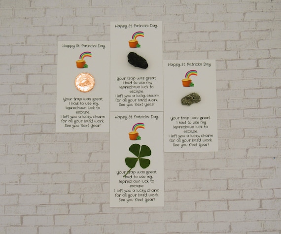 Leprechaun Letter, Leprechaun Trap, St Patrick's Day, Gift For Kids, Four Leaf Clover, Pot of Gold, Irish Gift For Kids, Irish Coin, Emerald