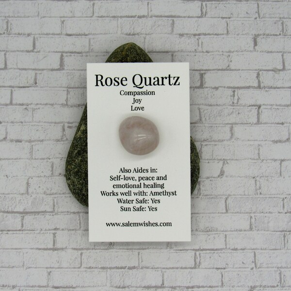 Rose Quartz Pocket Stone, Fidget Stone, Rose Quartz Crystal, Happiness Stone, Love Stone, Passion Stone, Gift for Mom, Pocket Wish