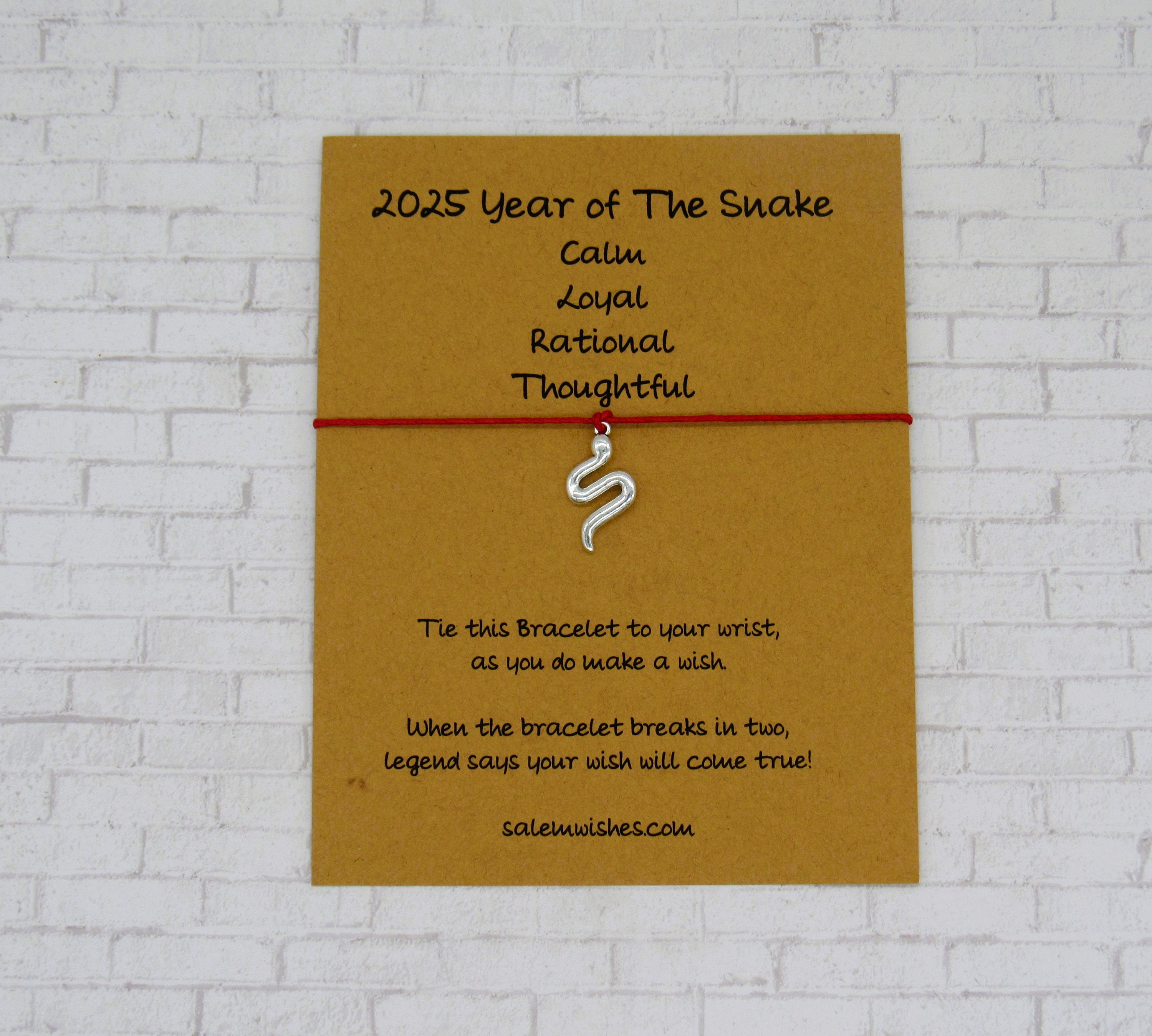 2025 Year of Snake, Lunar New Year, Snake Wish Bracelet