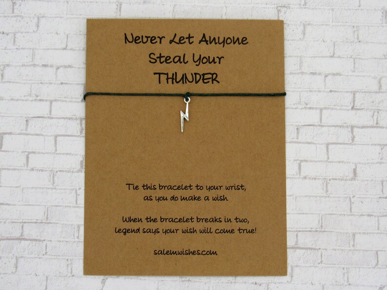Lightning Gift Lightning Wish Bracelet Lightning Bolt Gift Etsy