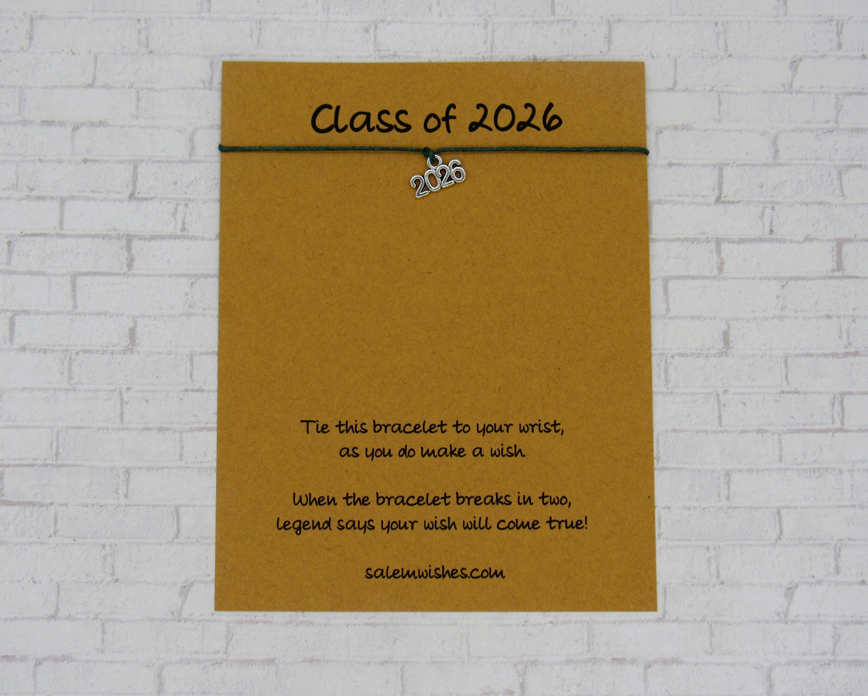 Class of 2026 Gift, Class of 2026, 2026 Wish Bracelet, 2026 Gift, Back ...