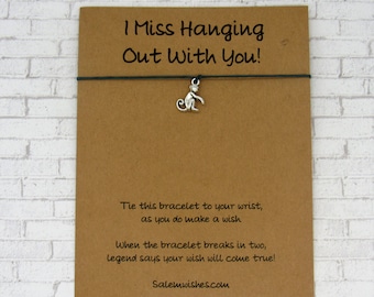 Missing You Gift, Monkey Wish Bracelet, Custom Monkey Gift, Social Distance, Funny Miss You Gift, Not My Circus Gift, Monkey, Chinese Zodiac