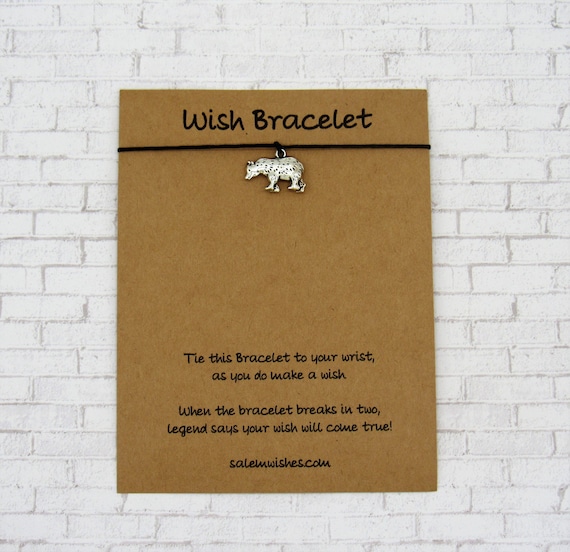 Polar Bear Gift, Bear Gift, Polar Bear Wish Bracelet, Polar Bear Wish Bracelet, Mama Bear Gift, Papa Bear Gift, Bear Hug Card, Grizzly Bear