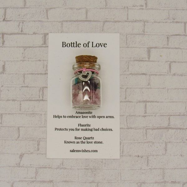 Bottle of Love, Love Charm, I Love You Gift, Attract Love, Love Crystals, Love Bottle, Love Gift, Manifesting, Romance, Bring Love