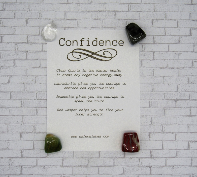 Confidence Crystal Set Self Confidence Crystals Selflove Etsy