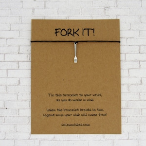 Fork It Wish Bracelet: Sarcastic Diet Cheat Day Gift