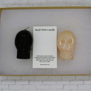 Skull Wish Candle, Intuition Candle, Halloween Candle, Guidance, Halloween Decor, Skull Gift, Ritual Candle, Altar Candle, Witch Candle