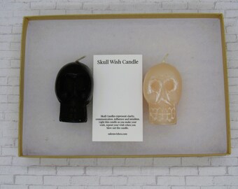 Skull Candle Set, Intuition Candles, Halloween Candles, Guidance, Goth Decor, Skull Gift, Ritual Candles, Altar Candles, Witchy, Soy Wax