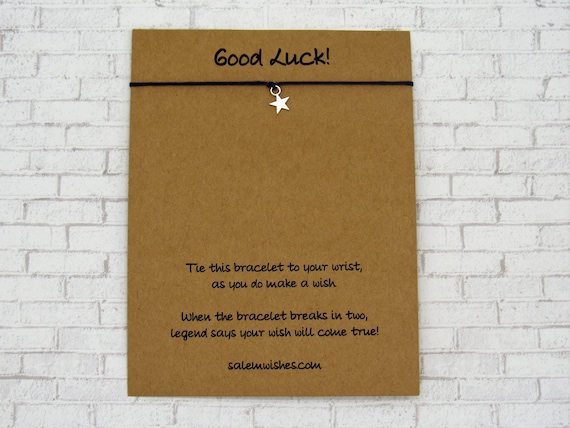 Personalized Good Luck Wish Bracelet, Good Luck Gift, Unique Gift, Luck Bracelet, Lucky Jewelry, Wish You Luck, Good Luck Anklet