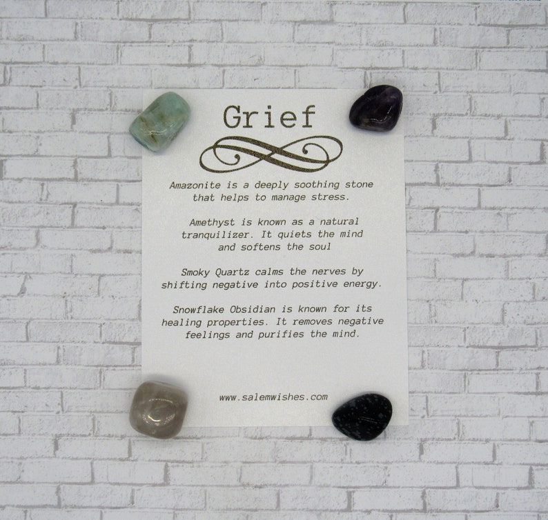 Grief Gift Grief Crystal Set Mourning Gift Gift for Etsy