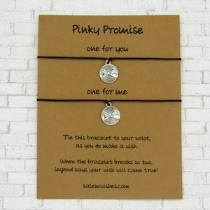 Partners In Crime, Matching Wish Bracelets, Couple Gift, Valentines Gift, Pinky Promise Gift, BFF Gift, Unique Valentines, Gift for Friend image 10