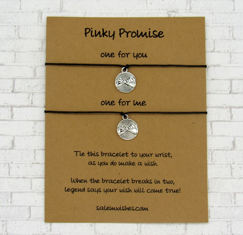 Partners In Crime, Matching Wish Bracelets, Couple Gift, Valentines Gift, Pinky Promise Gift, BFF Gift, Unique Valentines, Gift for Friend image 10