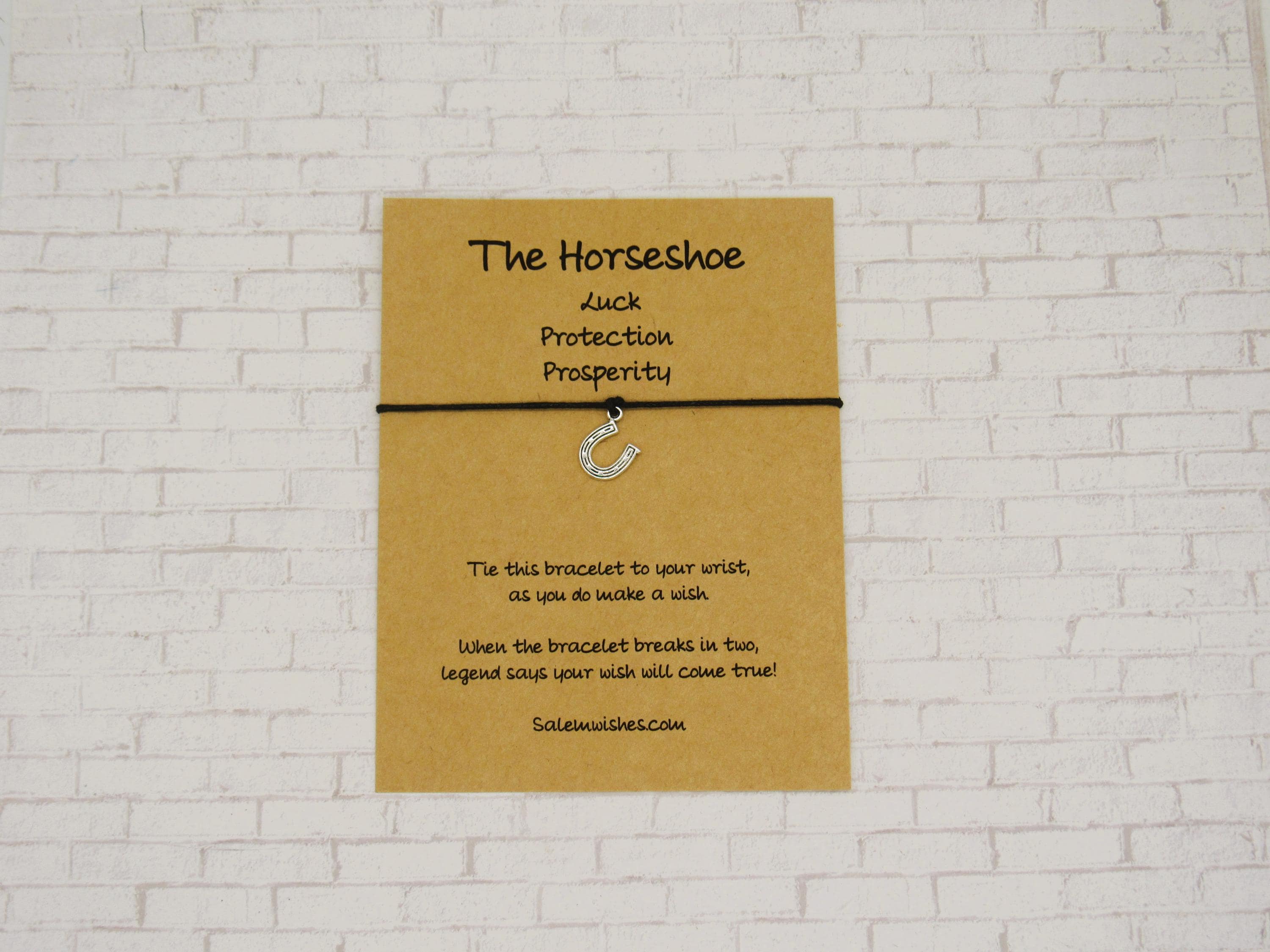 Horseshoe Gift, Horseshoe Wish Bracelet, Horseshoe Bracelet