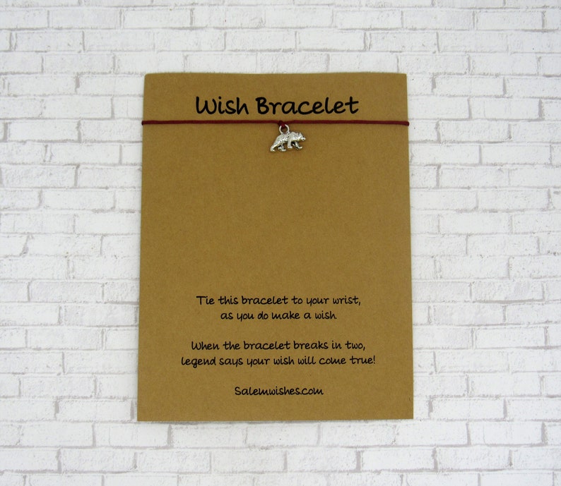 Bear Gift, Bear Gift, Bear Wish Bracelet, Grizzly Bear Gift, Mama Bear Gift, Papa Bear Gift, Bear Hug Card, Brown Bear Gift, Black Bear Gift bild 2
