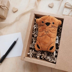 Mutmacher Otter, personalisierbar, Glücksbringer, Mutmach Geschenk Schule, Glücksbringer Prüfung, Hab dich lieb Geschenk, Sorgenfresser