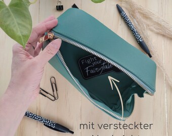 Kosmetiktasche personalisierbar, Stiftemäppchen, Täschchen mit Botschaft, Mutmach Geschenk, Ich denke an dich Geschenk, Muttertag