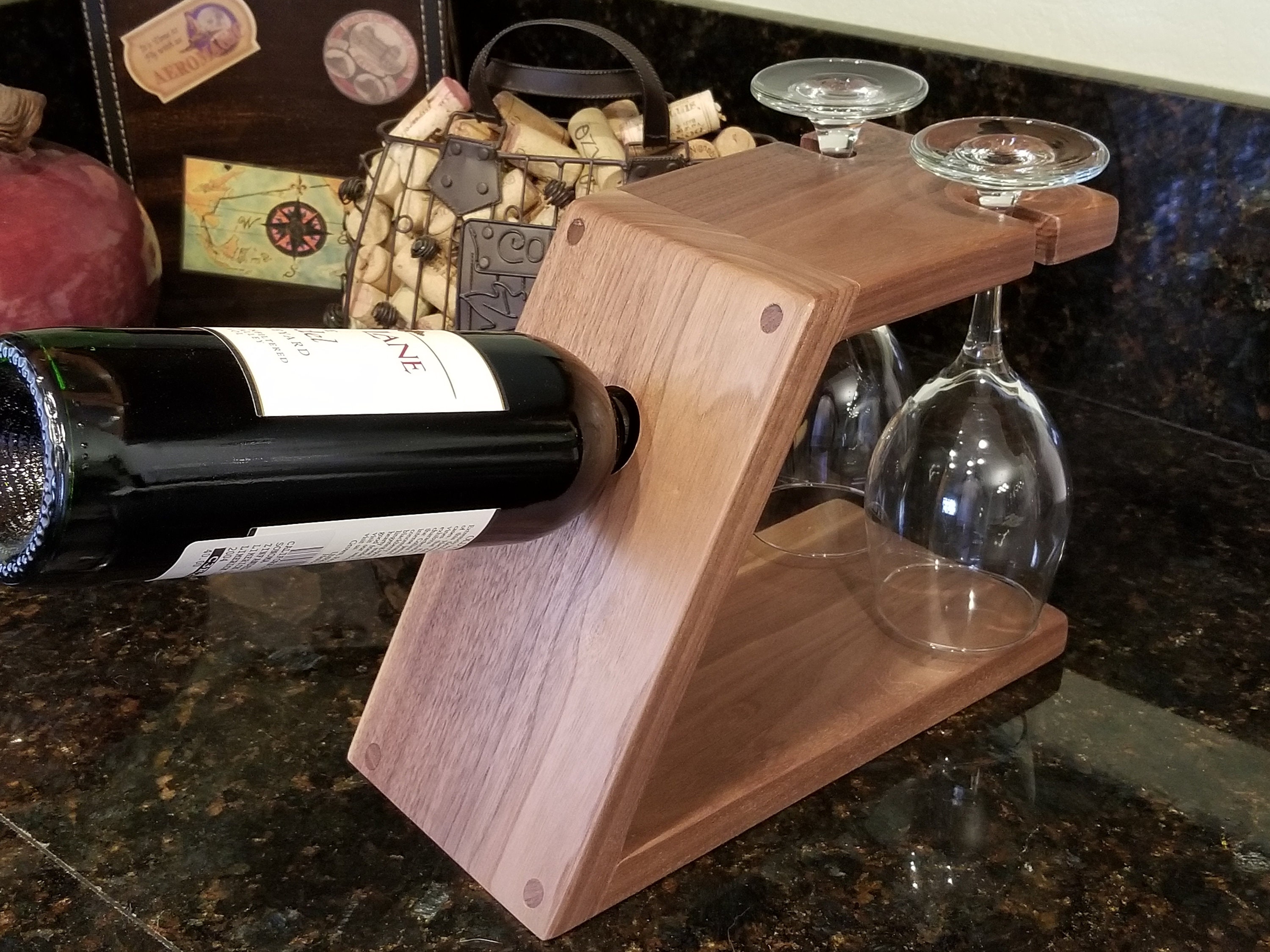 US Fast Shipping Wine Glass Rack Under Cabinet Stemware Wine Glass Holder  Glasses Storage Hanger best Gift for Housewarming home Decor 