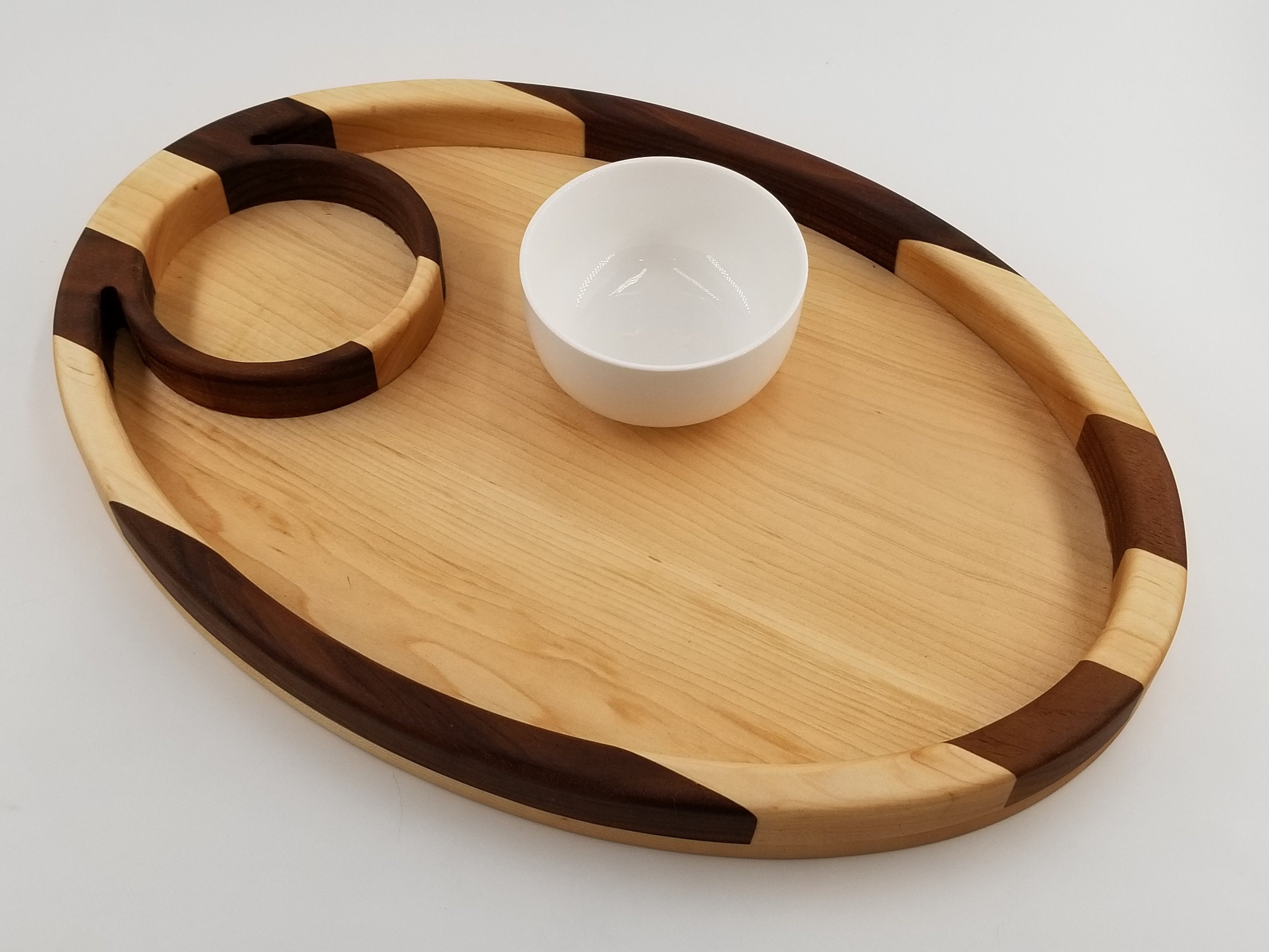 Personalized Chip and Dip Bowl Gift Wood Serving Tray Etsy