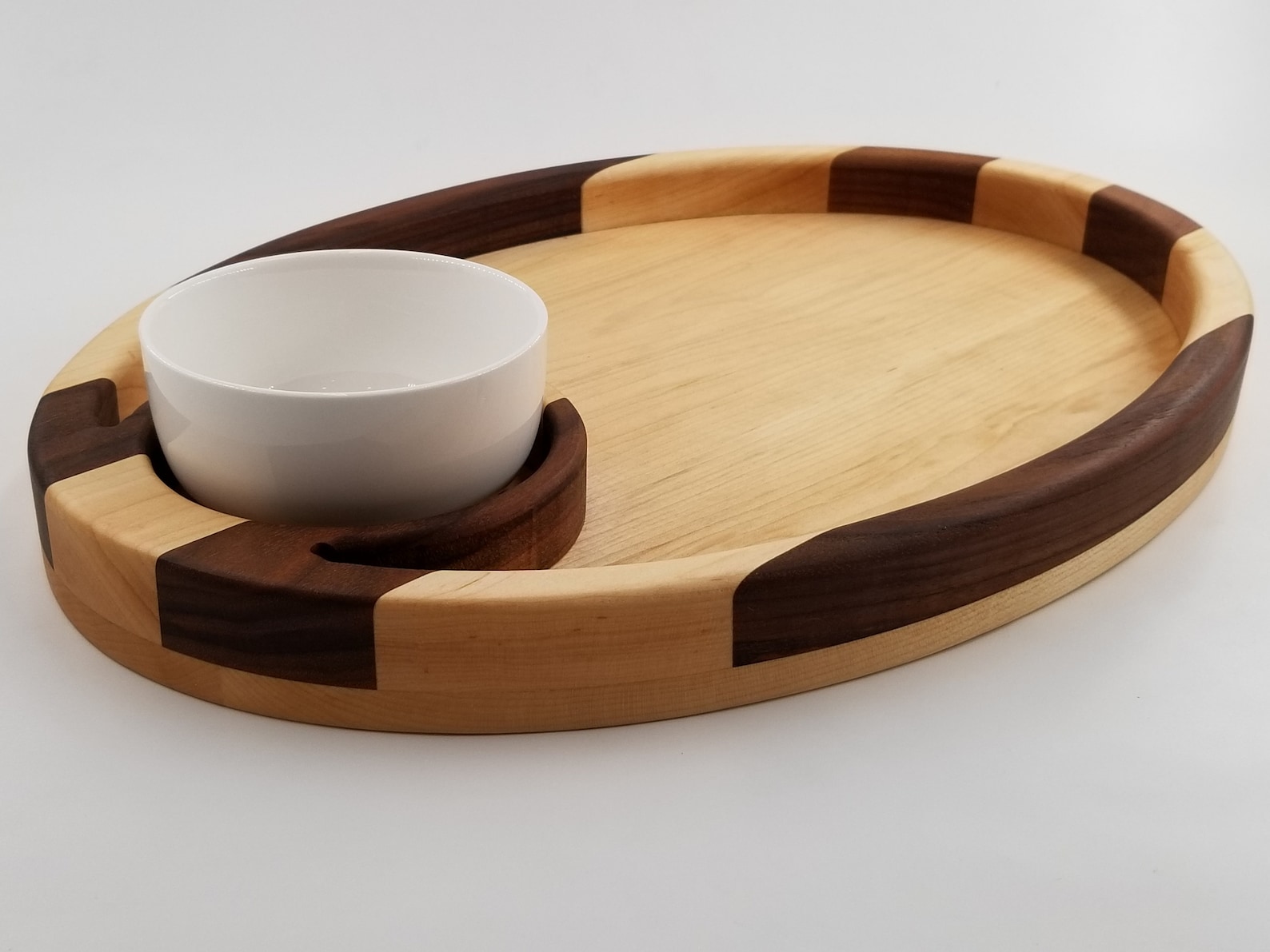 Personalized Chip and Dip Bowl Gift Wood Serving Tray Etsy