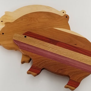 Beautiful Handcrafted Pig Cutting Board, Charcuterie Tray, Wood, Personalized