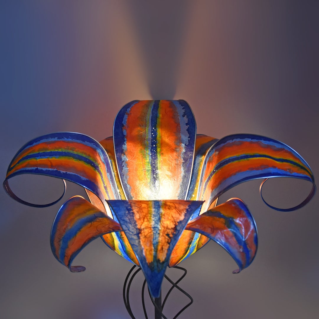 Colorful Paper Flower Lampshade Fairy-like Lampshade in Flower Shape ...