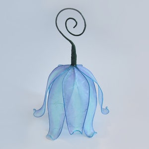 Blue Portable Flower Light Sculpture for LED Lights, Floral Fairy Lantern (LED light not included!) - Lantern for LED lights