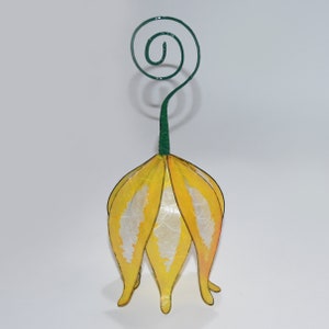 Yellow and Green Portable Flower Light Sculpture for LED Lights, Floral Fairy Lantern (LED light not included!) - Lantern for LED lights