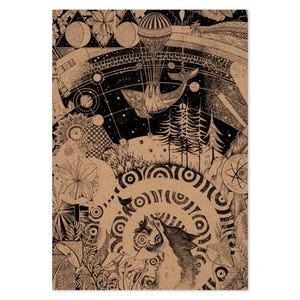 Notizbuch A5/ A6 | »Kosmos« | Recyclingpapier | Notizheft | 40 Blatt | Notizblock | LIGARTI