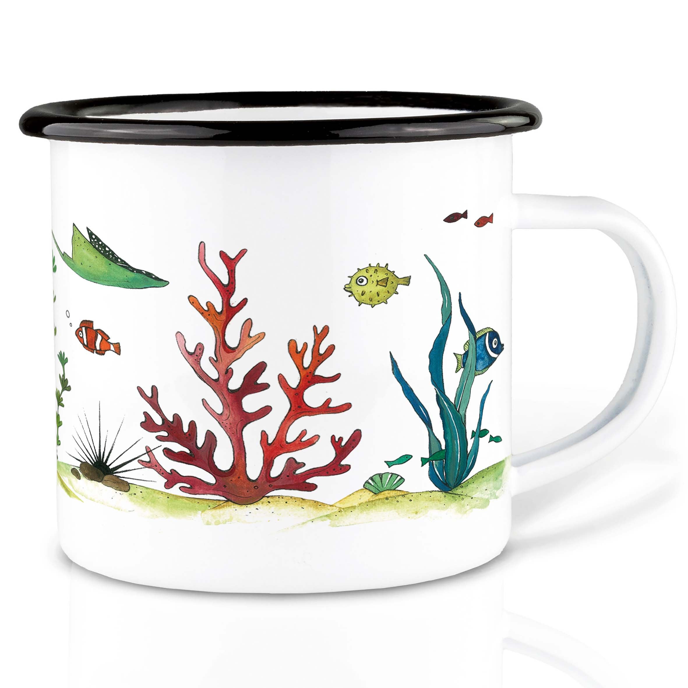 Enamel Mug lightweight & Sturdy Cup, I Mug Mug, Camping Enamel - unterwasserwelt Mug Etsy in Germany Hand-finished Coffee