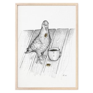 Kunstdruck [Premium Papier] | »Taube« | A4 oder A3 | Wandbild | Poster | Kunst