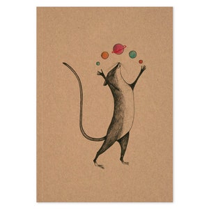 Notebook A5/ A6 | »Planet Mouse« | Recycled paper | Notebook | 40 sheets | Notepad | LIGARTI
