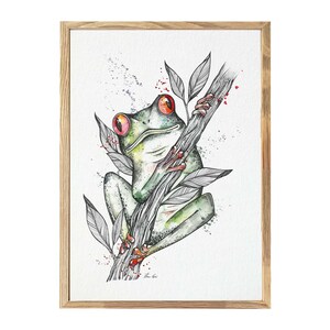 Impresión de arte [Papel Premium] | »rana« | A4 o A3 | Murales | Pósters | Arte
