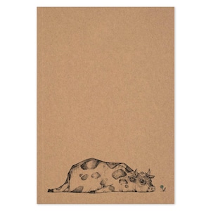 Notizbuch A5/ A6 | »Rita« die Kuh | Recyclingpapier | Notizheft | 40 Blatt | Notizblock | LIGARTI