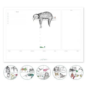 Schreibtischunterlage [Wechselnde Motive] | »All Stars« | aus Recyclingpapier | Verschiedene Tiere