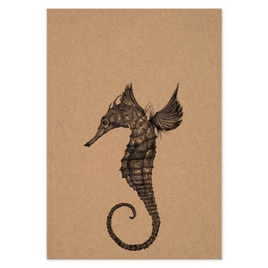 Notebook A5/ A6 | »Seahorse« | Recycled paper | Notebook | 40 sheets | Notepad | LIGARTI
