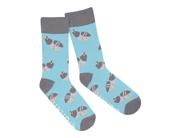 Socks | "Claude the Pigeon"| Colorful, fun cotton socks | Made in EU | Patterned stockings with animals | Unisex