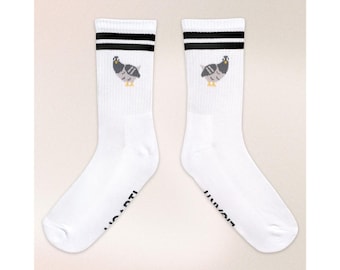 Calzini sportivi | "Claude" la colomba | Calzini divertenti in cotone | Prodotto nell'UE | Calzini streetwear | Calzini da tennis | Unisex | Regalo per lui e per lei