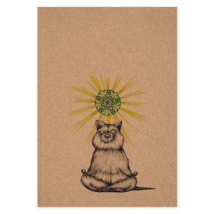 Notizbuch A5/ A6 | »Yogibär« der Quokka | Recyclingpapier | Notizheft | 40 Blatt | Notizblock | LIGARTI