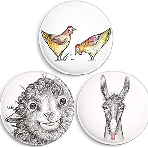 Magnet Set | Design Fridge Magnet | Farm Animals Set of 3