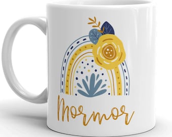Mormor Rainbow MUG vRB, Sweden Grandma, Best ever, first time grandmother, pregnancy reveal, new baby announcement, Swedish