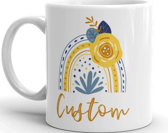 Custom Rainbow MUG vRB, Personalize with the Name of your choice, personalized mug, customized mug design, Best ever coffee mug